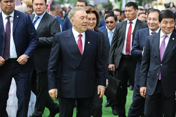 Almaty Kazachstan 2016 Voormalig President Van Kazachstan Nursultan Nazarbajev Tijdens — Stockfoto