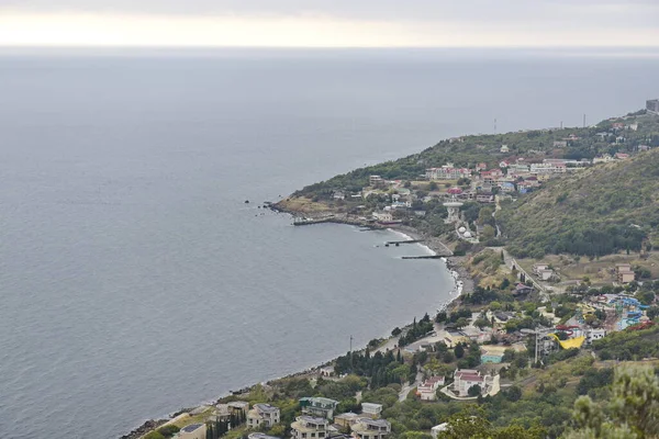 Sebastopoli Crimea 2015 Edifici Cittadini Vegetazione Varia Sulla Costa Del — Foto Stock