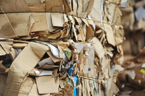 哈萨克斯坦阿拉木图 2016 大堆垃圾在工厂回收利用 — 图库照片