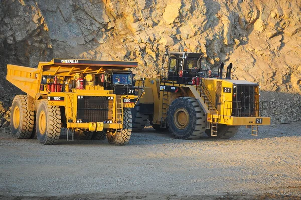 Região Cazaquistão Oriental Cazaquistão 2015 Mineração Descarga Minério Cobre Pedreira — Fotografia de Stock