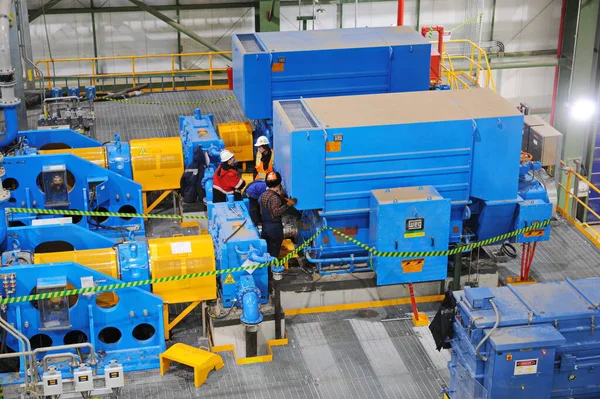 Pavlodar Region Kazakhstan 2015 Generators Pipes Sulfide Ore Copper Processing — 图库照片