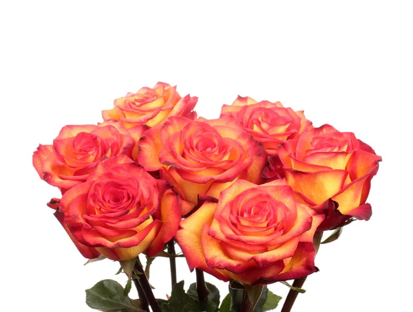 Μπουκέτο με κόκκινα και κίτρινα τριαντάφυλλα — Φωτογραφία Αρχείου