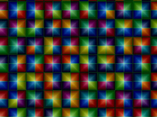 抽象的な背景 創造的な青 オレンジ シアンバーガンディ グラデーションの正方形のパターン — ストック写真