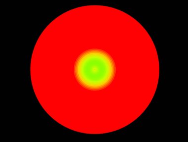 Soyut arkaplan, siyah kırmızı yeşil dekoratif disk çağdaş yatay desen