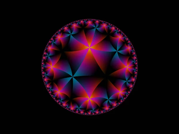 Abstrakcyjne Tło Geometryczne Gradientu Czarny Różowy Cyjan Świeci Okrąg Żywy — Zdjęcie stockowe