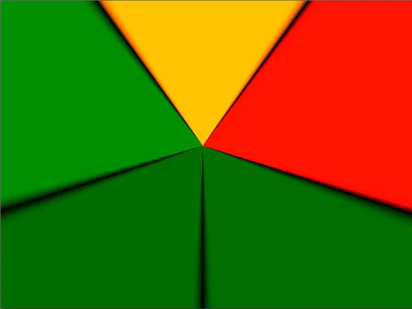 Абстрактная Реклама Красный Зеленый Желтый Треугольник Динамический Градиент Горизонтальный Современный — стоковое фото