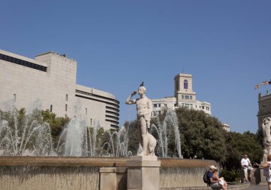 Barselona Ispanya meydanında çeşmeler