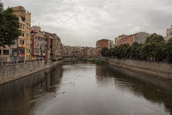 Fiume Onyar a Girona — Foto Stock