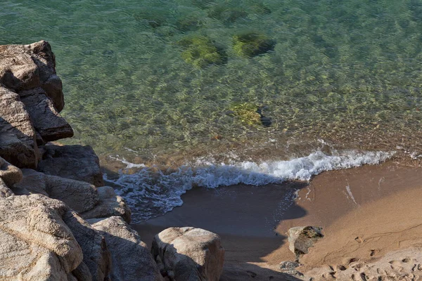 Wild Beach Calella Popular Holiday Destination Tourists All European Countries — Stock Photo, Image