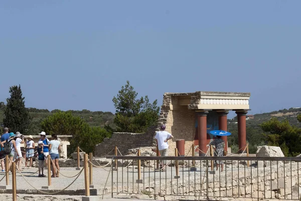 Ruínas do Palácio de Knossos, ao sul de Heraklion — Fotografia de Stock