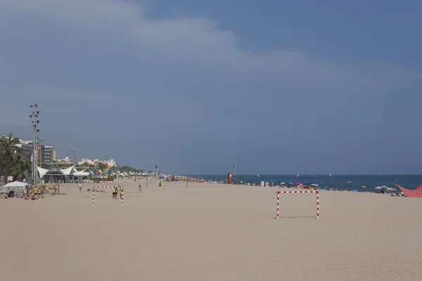 La playa de Calella — Foto de Stock