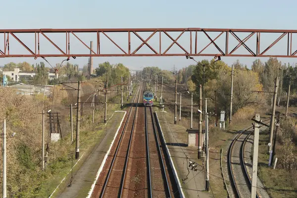 Lokomotivet i området av Slovjansk — Stockfoto