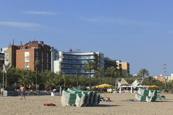 La plage de Calella soirée — Photo