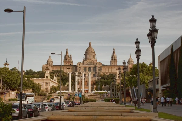 Национальный музей искусств Каталонии в Барселоне — стоковое фото