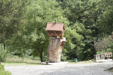 Parkta Schonborn ahşap kulübe