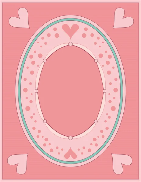 Романтический розовый фон с сердцами и точками — стоковый вектор