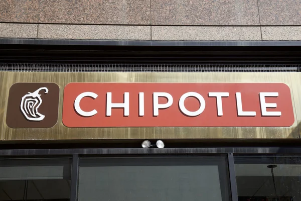 Chipotle, mexické gril restaurace v New Yorku — Stock fotografie