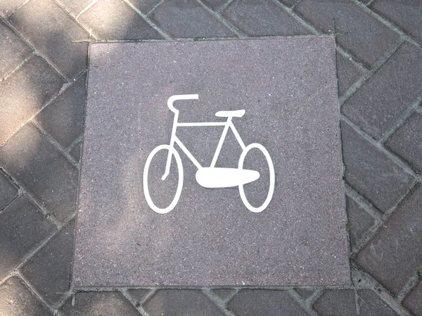 Sinal de bicicleta, Países Baixos — Fotografia de Stock