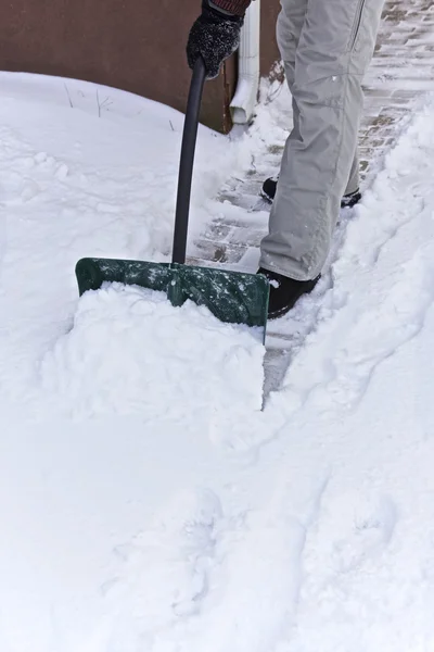 Clearing snow — Stock Photo, Image