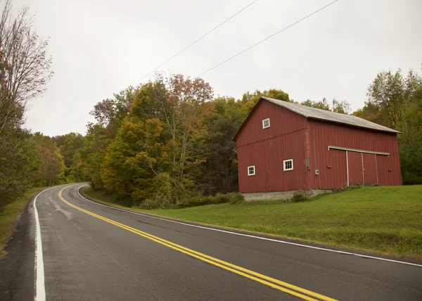 Kırmızı ahır, Vermont — Stok fotoğraf