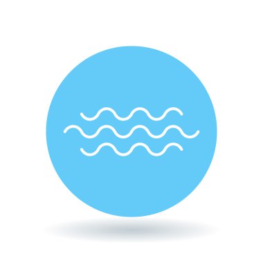 Water flow icon. river crossing sign. Flowing water symbol. Vector illustration.