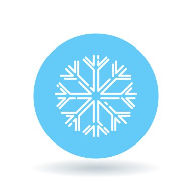 Snow flake icon. Snowflake sign. Winter symbol. Vector illustration.