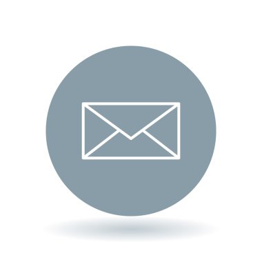 E-posta simgesi. Posta zarfı işareti. E-posta iletisi simgesi. Vektör çizimi.