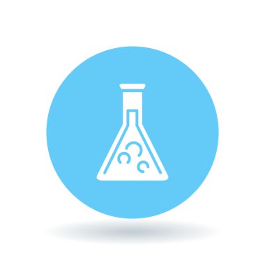 Laboratory beaker icon. Lab beaker sign. Science beaker symbol. Vector illustration.