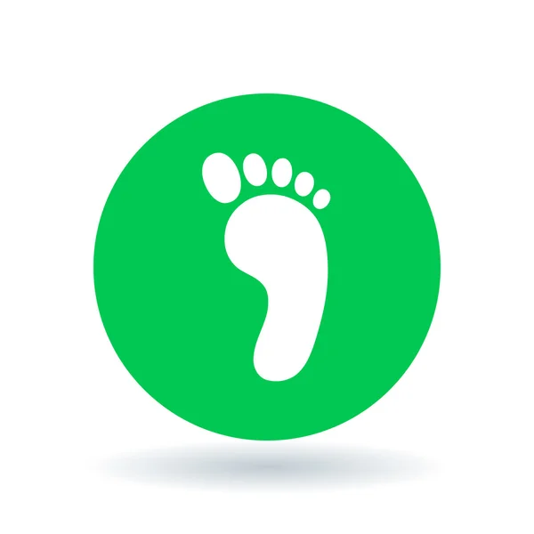 Foot icon. Footprint sign. Barefoot symbol. Vector illustration. — 图库矢量图片