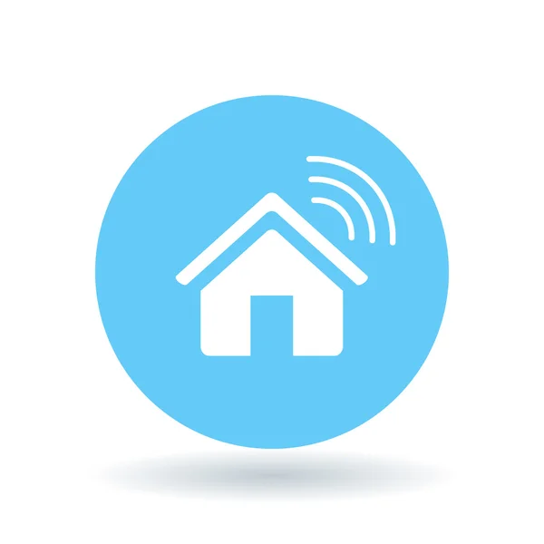 Smart home icon. Wireless house sign. Home automation app symbol. Vector illustration. — ストックベクタ