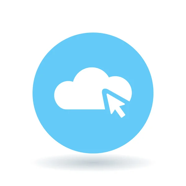 Ícone de seleção de nuvem. Sinal de seleção de nuvem. Símbolo de clique na nuvem. Ilustração vetorial . — Vetor de Stock