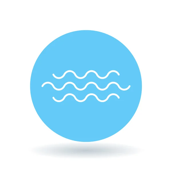 Water flow icon. river crossing sign. Flowing water symbol. Vector illustration. — ストックベクタ