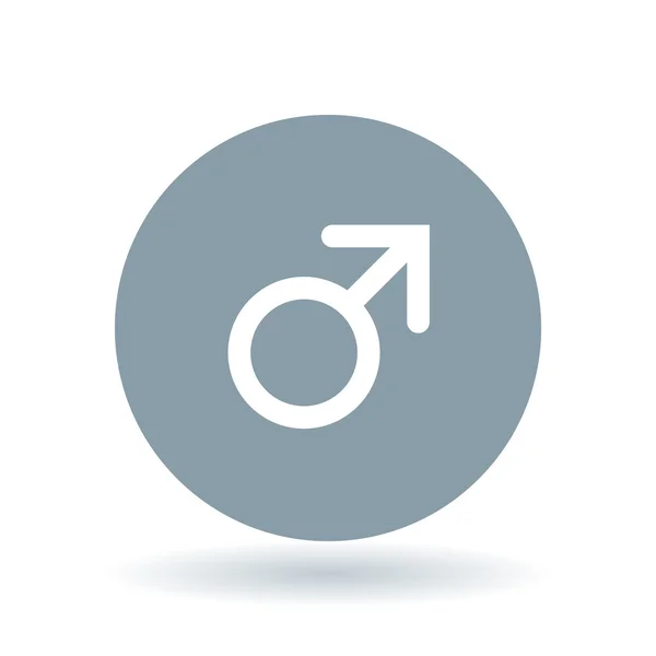 Male gender icon. Male gender sign. Masculine gender symbol. Vector illustration. — Stock Vector