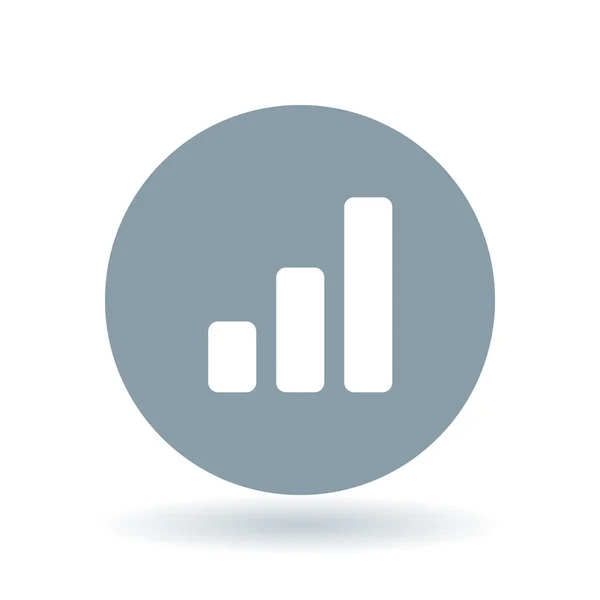 Bar graph icon. Chart success sign. Progress symbol. Vector illustration. — Stock Vector