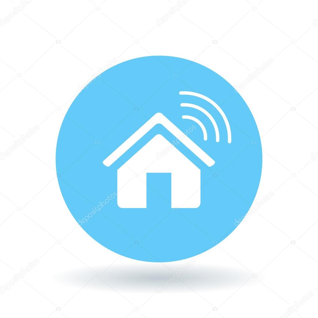 Smart home icon. Wireless house sign. Home automation app symbol. Vector illustration.