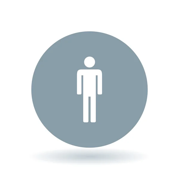Icono de género masculino. Signo de silueta de hombre. Símbolo masculino de género. Ilustración vectorial . — Vector de stock