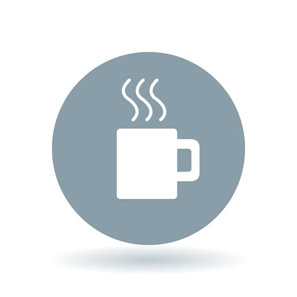 Coffee break icon. Tea time sign. Steaming coffee mug with aroma symbol. Vector illustration. — 图库矢量图片