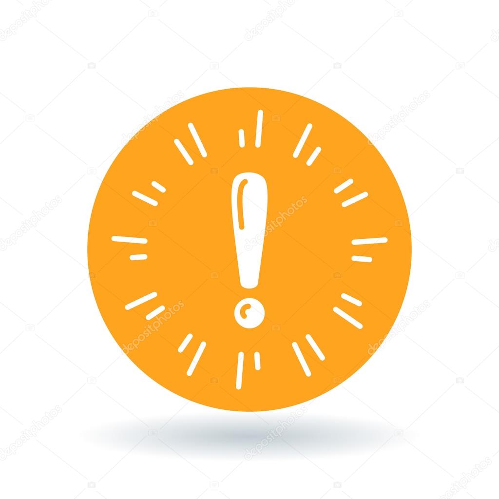 Caution icon. Warning sign. Exclamation symbol. Vector illustration.