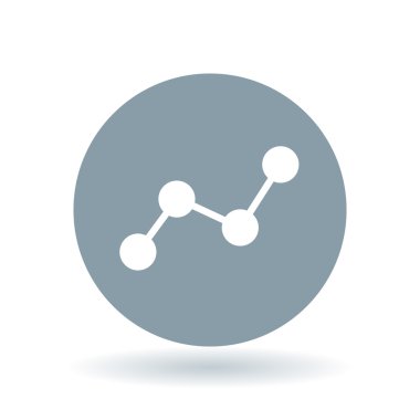 Connected circles icon. Integrated dots sign. Abstract connection symbol. Vector illustration.