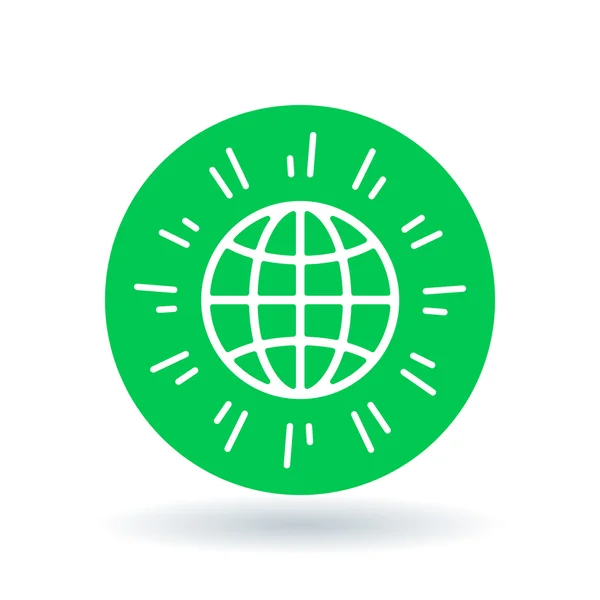 Icona del globo. Segno globale. Simbolo mondiale. Illustrazione vettoriale . — Vettoriale Stock