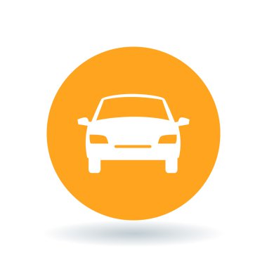 Araç simgesinin açık. Motorlu araç işareti. Otomobil sembolü. Vektör çizim.