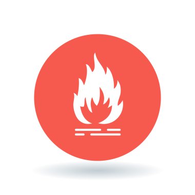 Fire icon. Flammable sign. Flame symbol. Vector illustration.
