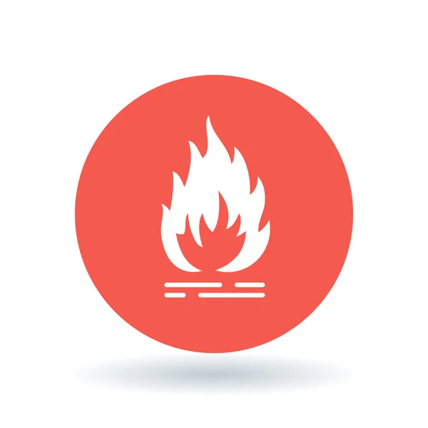 Feuer-Symbol. Entflammbares Zeichen. Flammensymbol. Vektorillustration. — Stockvektor