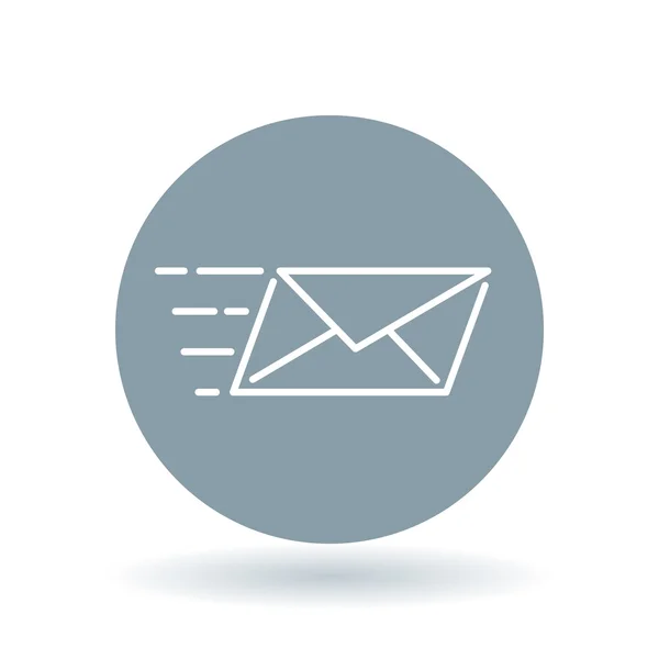 Speed-Mail-Symbol. E-Mail senden Zeichen. Postbote-Symbol. Vektorillustration. — Stockvektor
