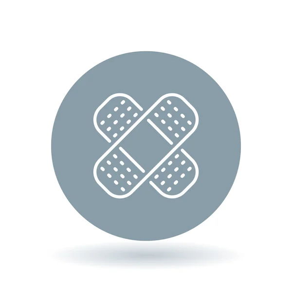 Icona di Bandaid. Segnale di fasciatura. simbolo di intonaco. Illustrazione vettoriale . — Vettoriale Stock