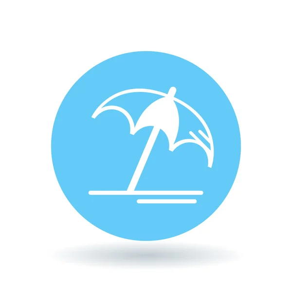 Ícone de guarda-chuva de praia. Símbolo de guarda-sol. Sinal de guarda-chuva de resort de verão. Ilustração vetorial . — Vetor de Stock
