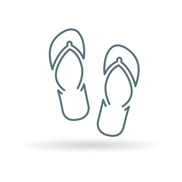 El icono de Beach Slops. Chanclas símbolo. Señal sandalias de verano . — Vector de stock