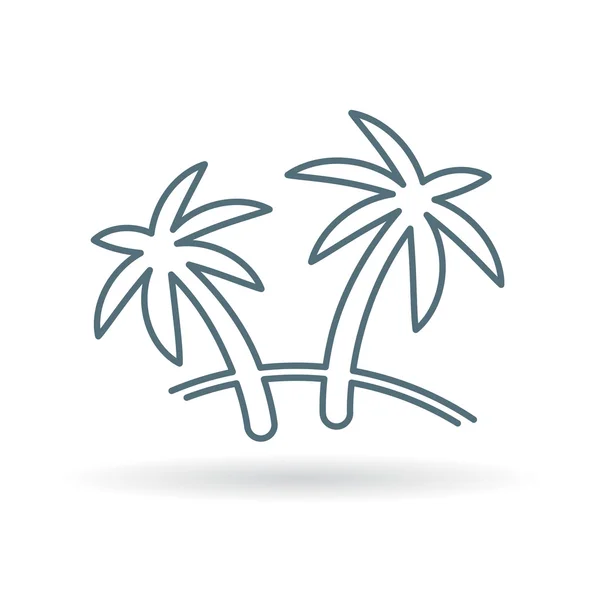 Значок пальмы. Знак кокосового дерева. Символ тропического дерева рая . — стоковый вектор