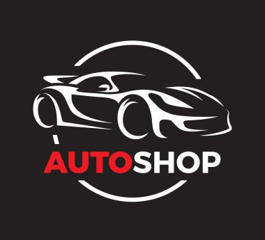 Konsept tasarımı bir süper spor araç araba oto Dükkanı logo.