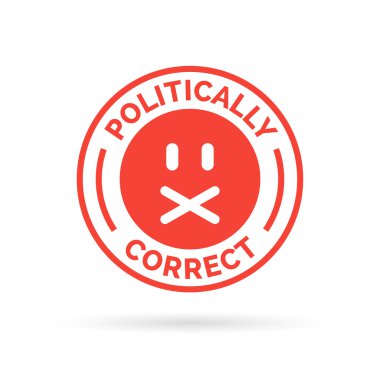 Politically Correct icon. Political correctness symbol. Censor f clipart